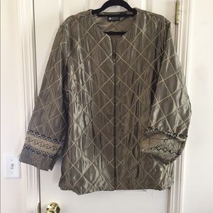 Collarless Tunic Style Jacket